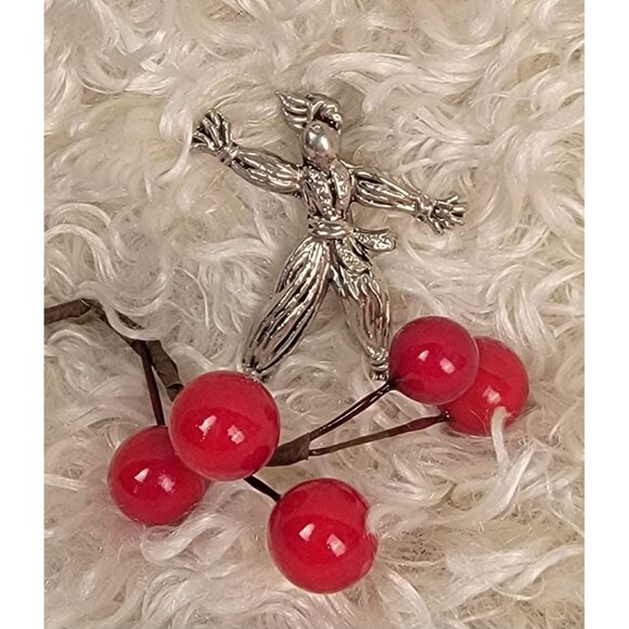 Vintage 1950's Ragdoll Brooch, silver plated - Picture 6 of 14